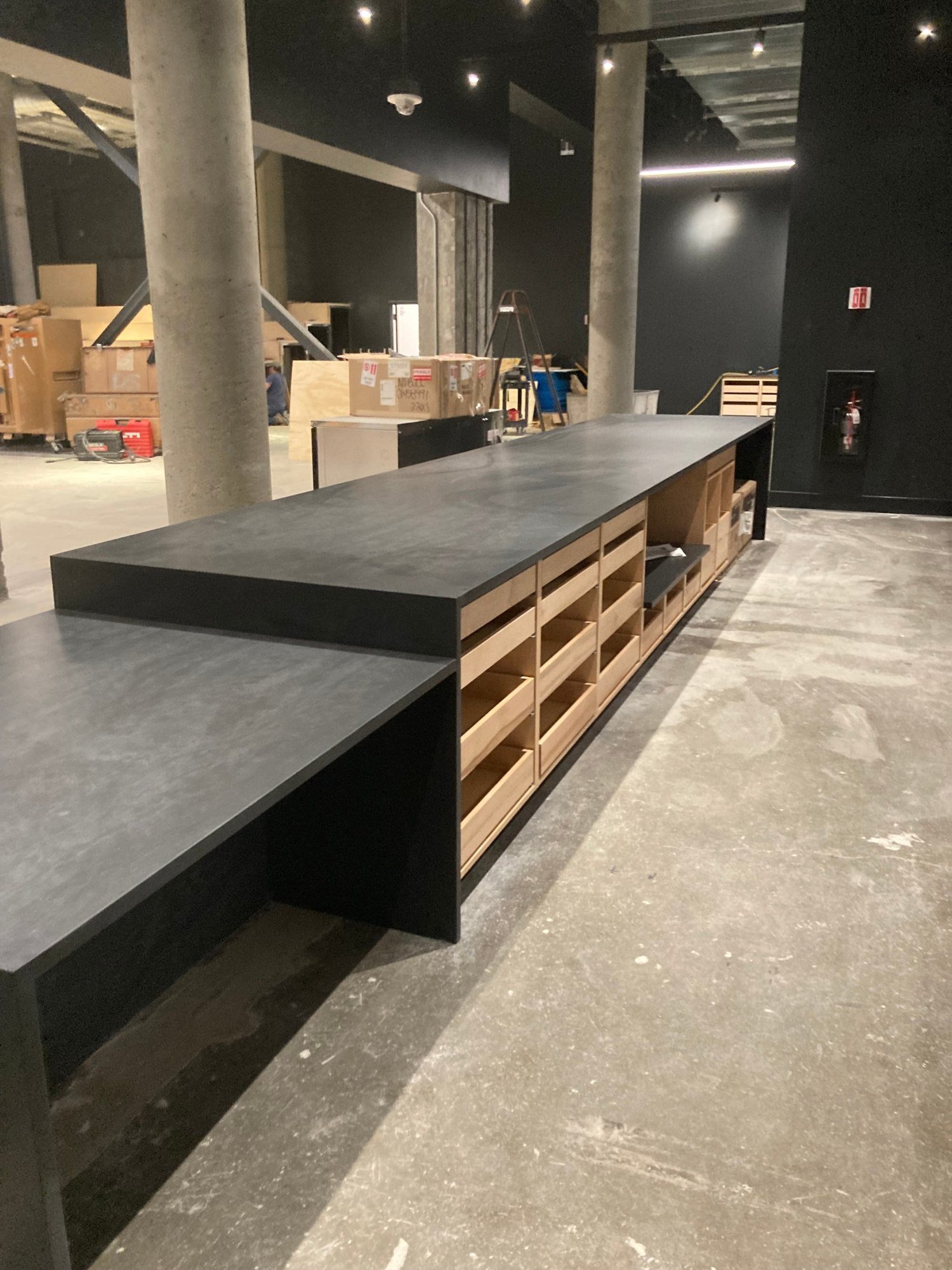 NOBULL HQ — Island casework with open storage