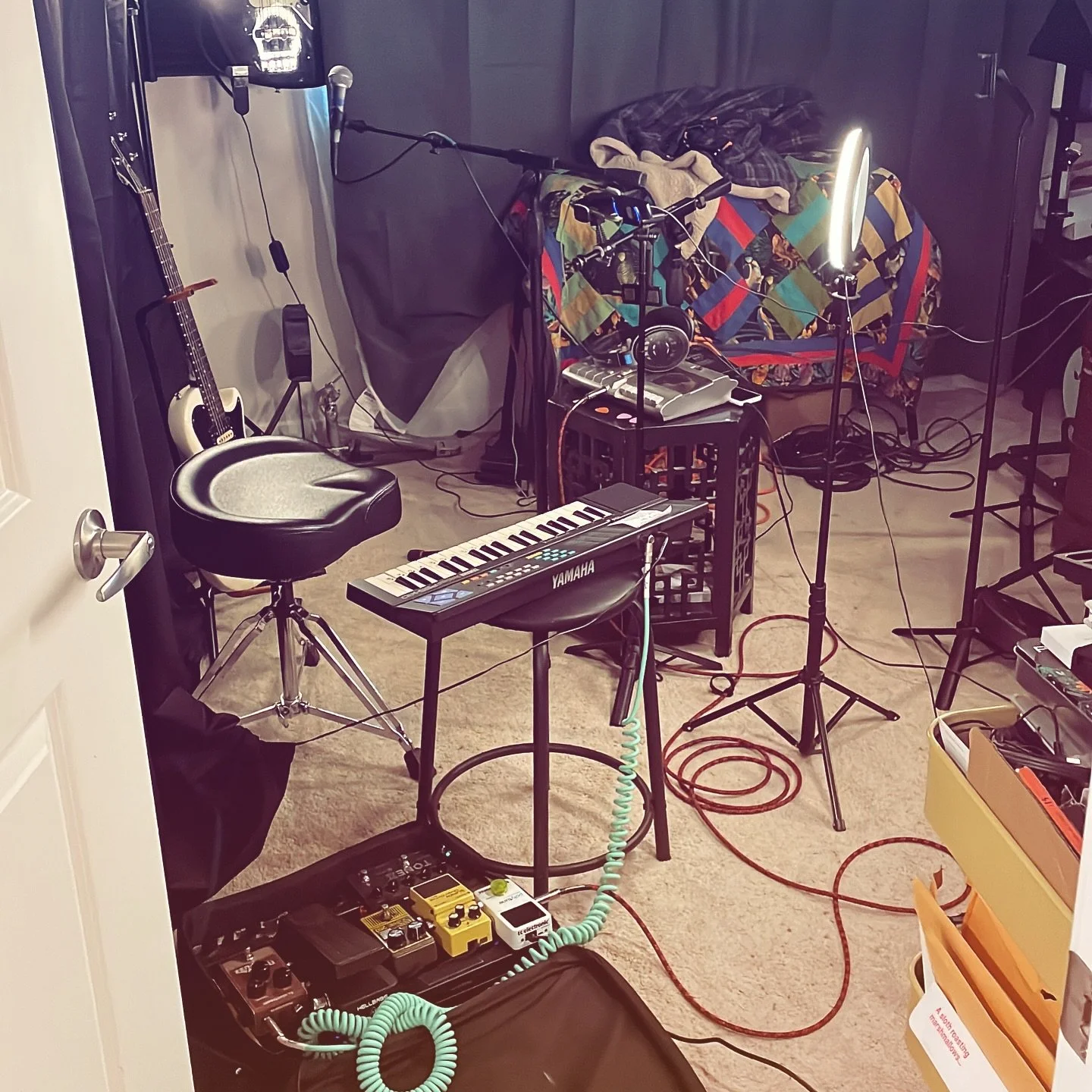 slightly behind schedule but getting there! Punk Music Lessons Presents the Joy of Songwriting #publicaccess #musiceducation #bobross