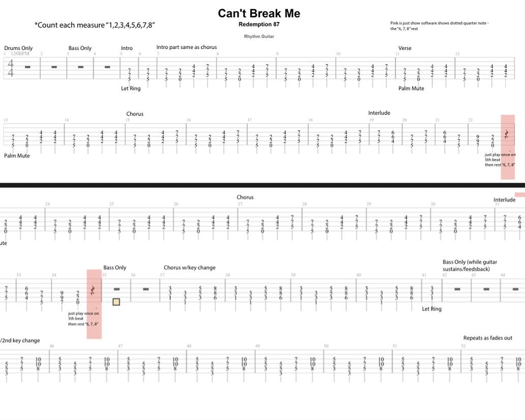 in the off-chance a song you want to learn doesn&rsquo;t have an official (or at least pro) Ultimate Guitar Tab, we can create one for you! comment if you&rsquo;d like me to send you this custom-made-for-a-student tab for Redemption 87 - Can&rsquo;t 
