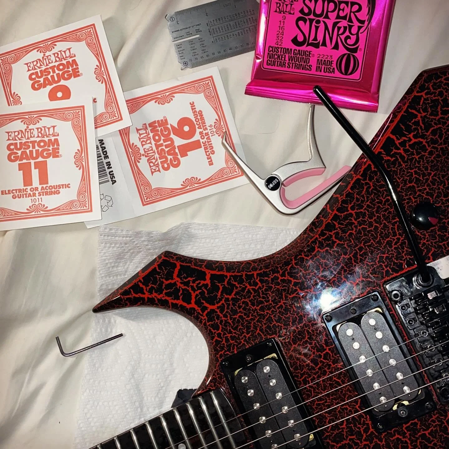 need a guitar workbench! #ernieball #floydrose