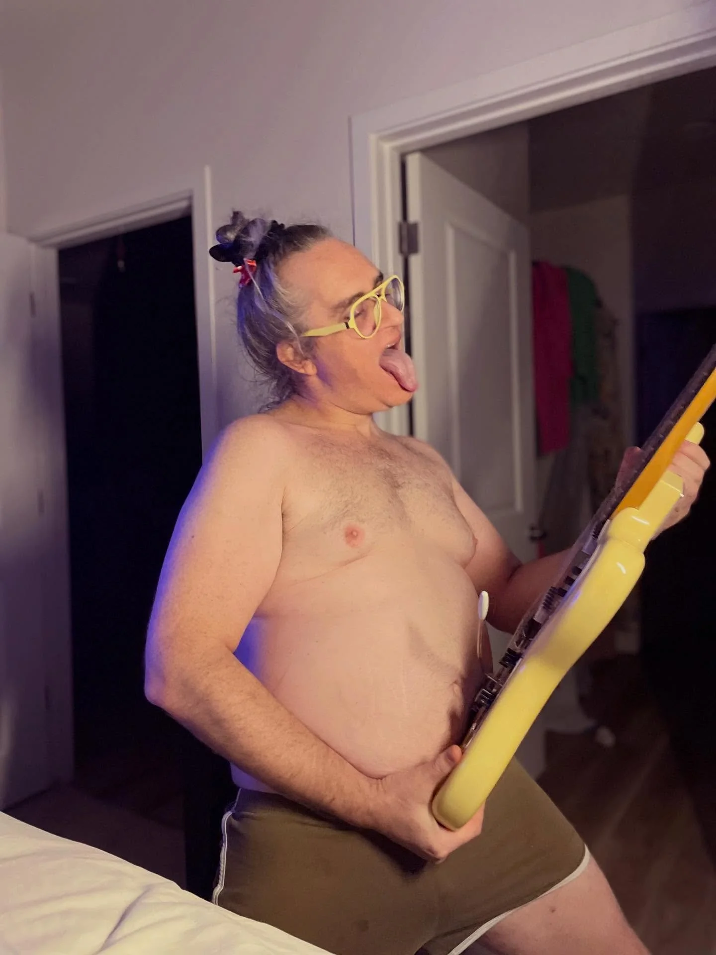 warning NSFW!

surprise! this is the new me. saw a post about how easy social media is for guitarist influencers when they use their body and natural sexual appeal in their content. apparently my crotch wasn&rsquo;t explicit enough so hoping these ar