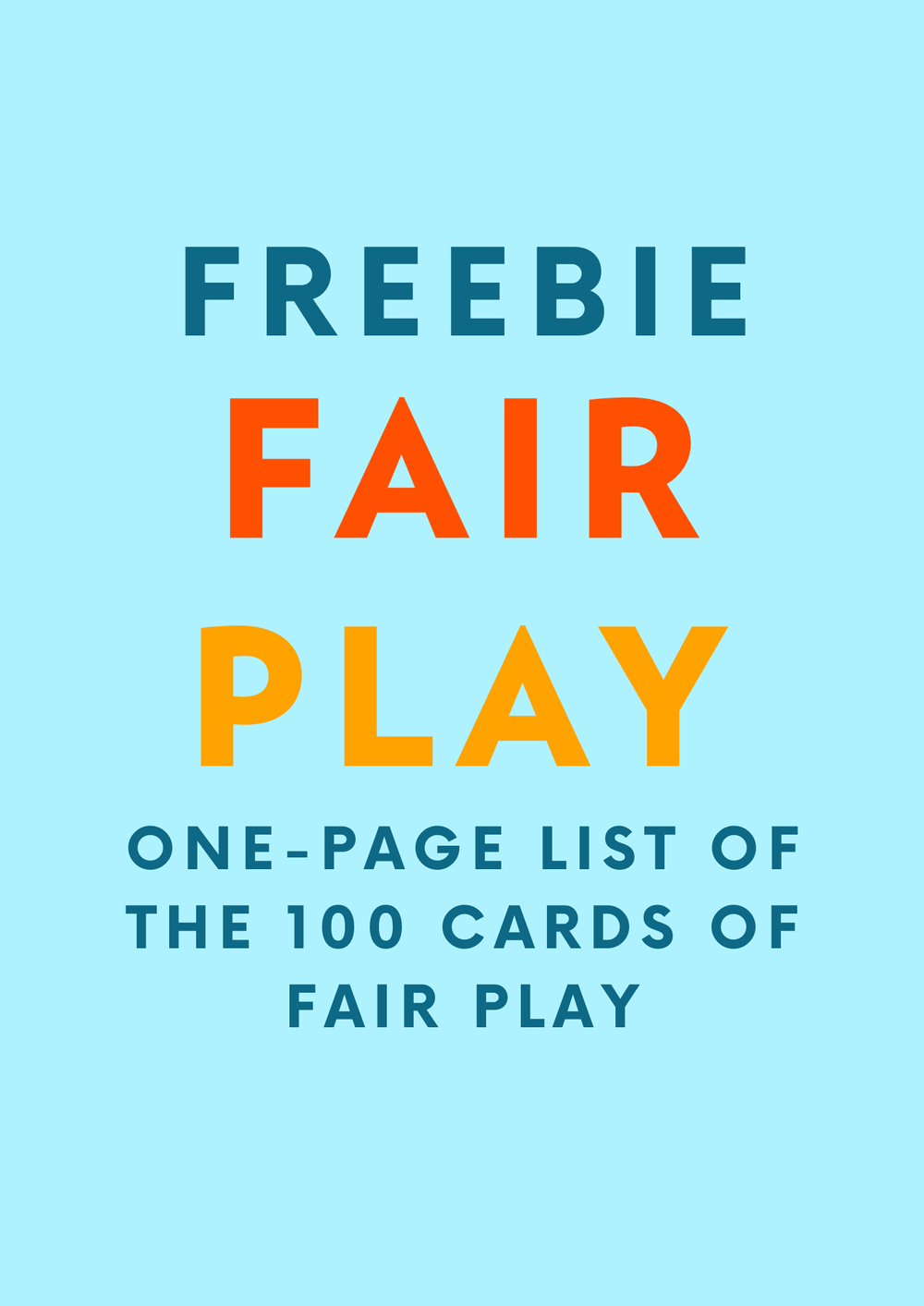 List of the 100 Fair Play Cards - What does it take to run a household? —  Laura Danger