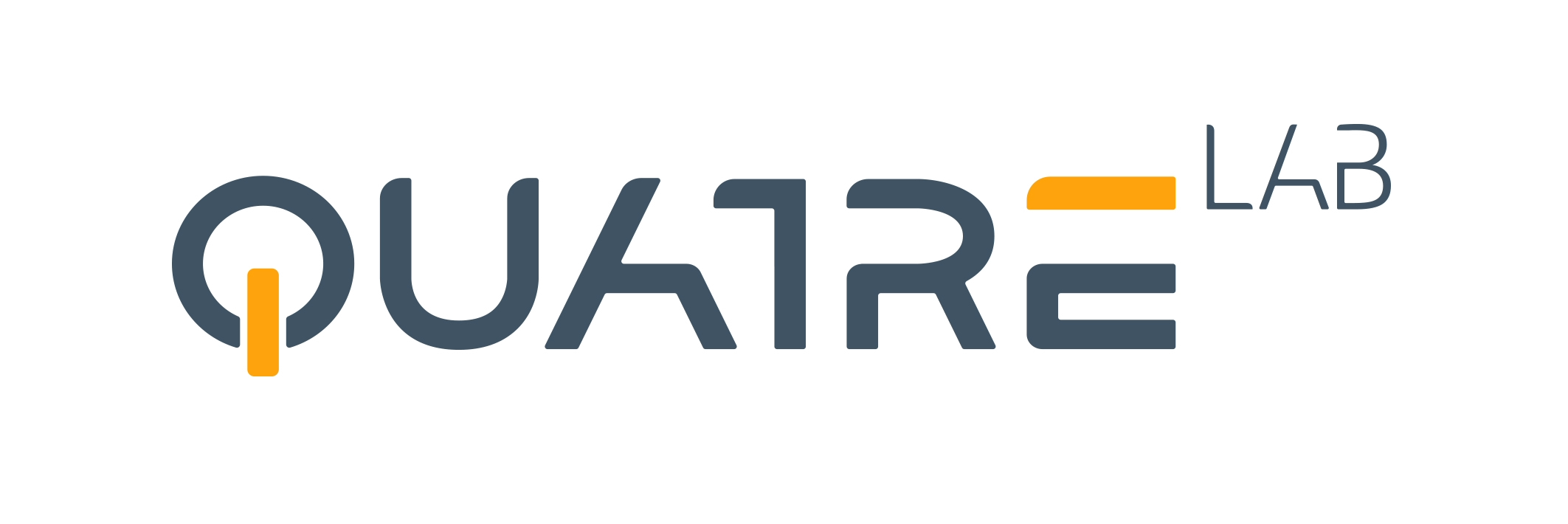 Logo for Quartz Lab featuring stylized text with blue and orange accents.