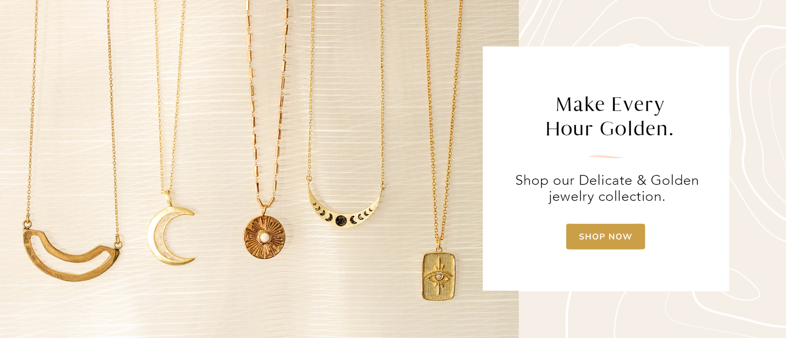 Select site header layouts created for product lines and seasonal highlights