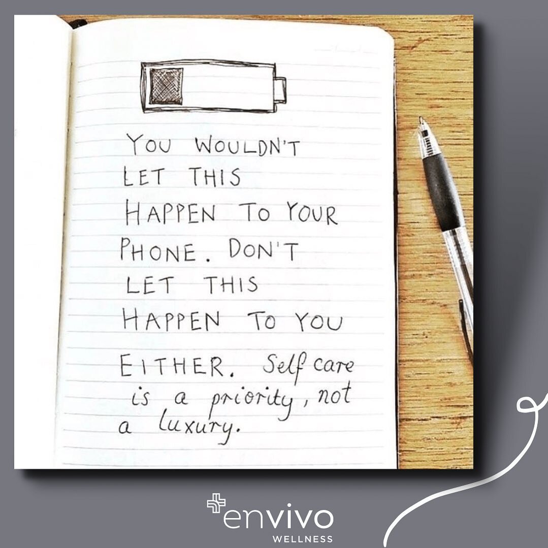 ✨Happy Friday!!✨

Just a friendly reminder&hellip;

Self Care is a Priority NOT a Luxury!!
Make your HEALTH a PRIORITY!!! 

At Envivo, we have so much for you to choose from to recharge your batteries!

Live Better with one of the following or try th