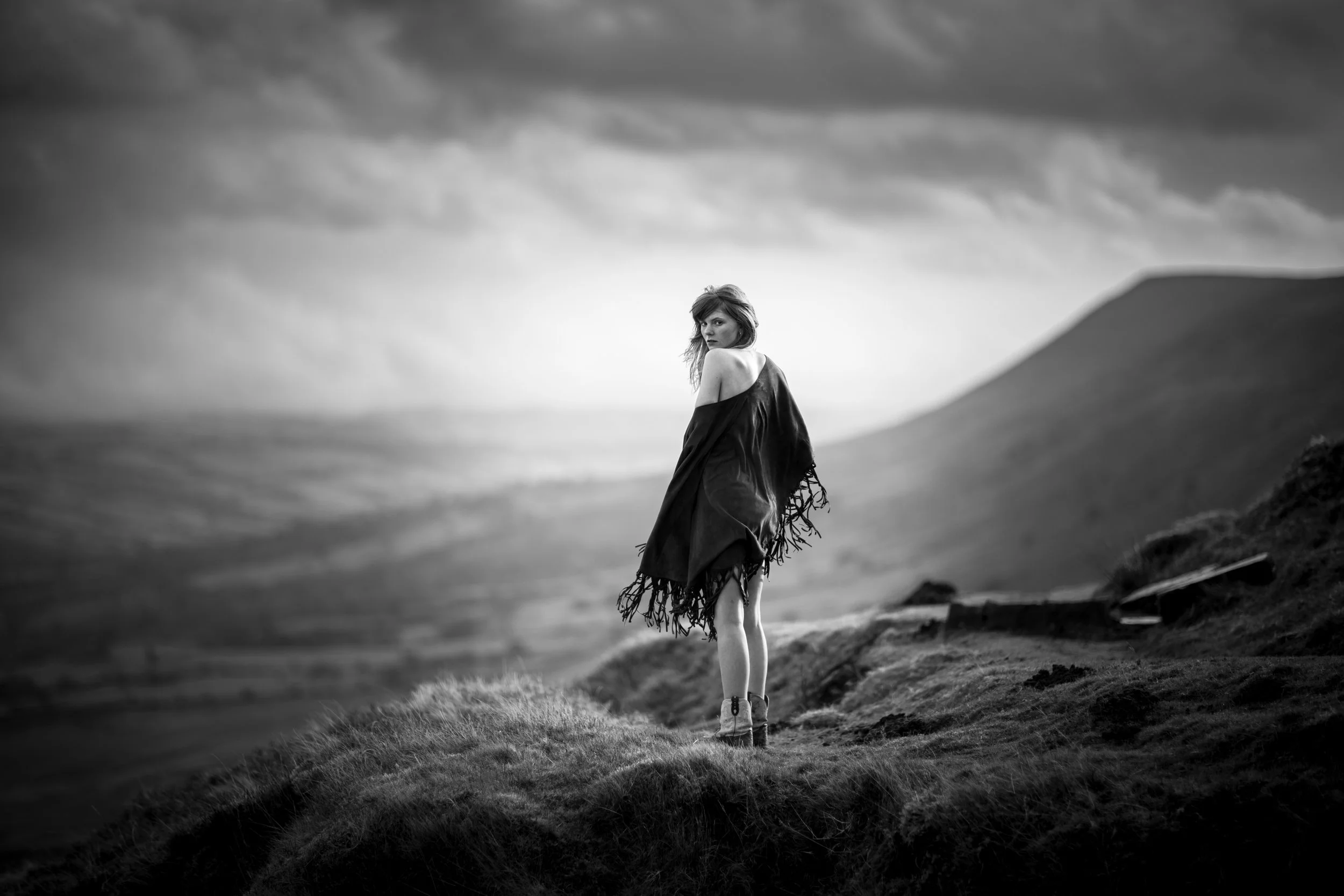 Natural portrait shoot in the Black Mountains