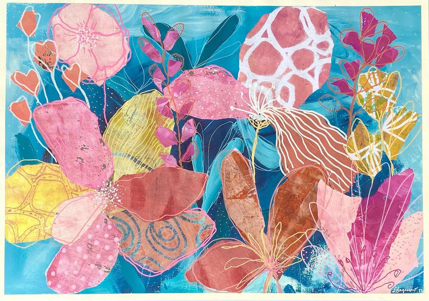 Day 112
Playing - trying some new shapes and marks 
(acrylic and collage on paper.  42x59cm)

#100daysofpainting #gelliprinting #gelliplate #gelliprint #collage #collageart #tissuepapercollage #handpaintedpaper #handpaintedpapercollage #abstractflora