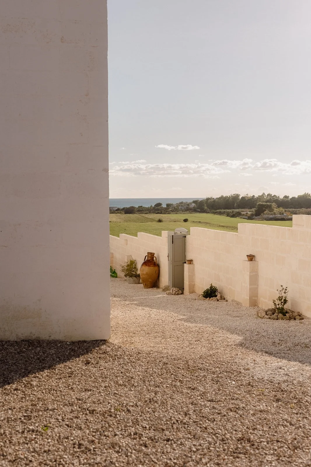 unset garden at a retreat venue in Southern Italy used for yoga and group gatherings