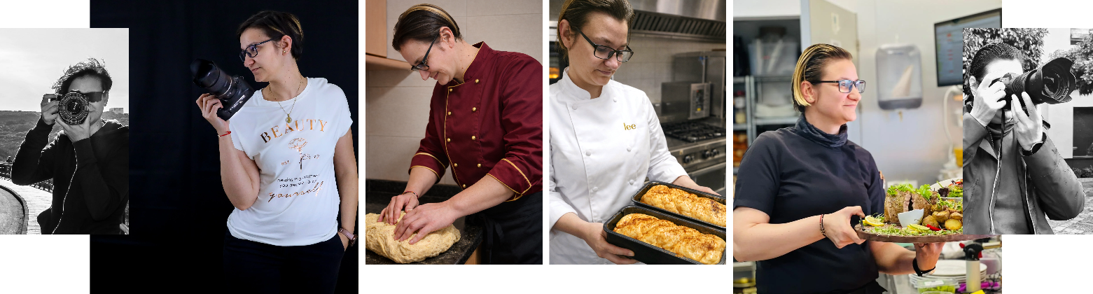 Chef profesional preparando un plato de alta cocina en el Algarve, Portugal.