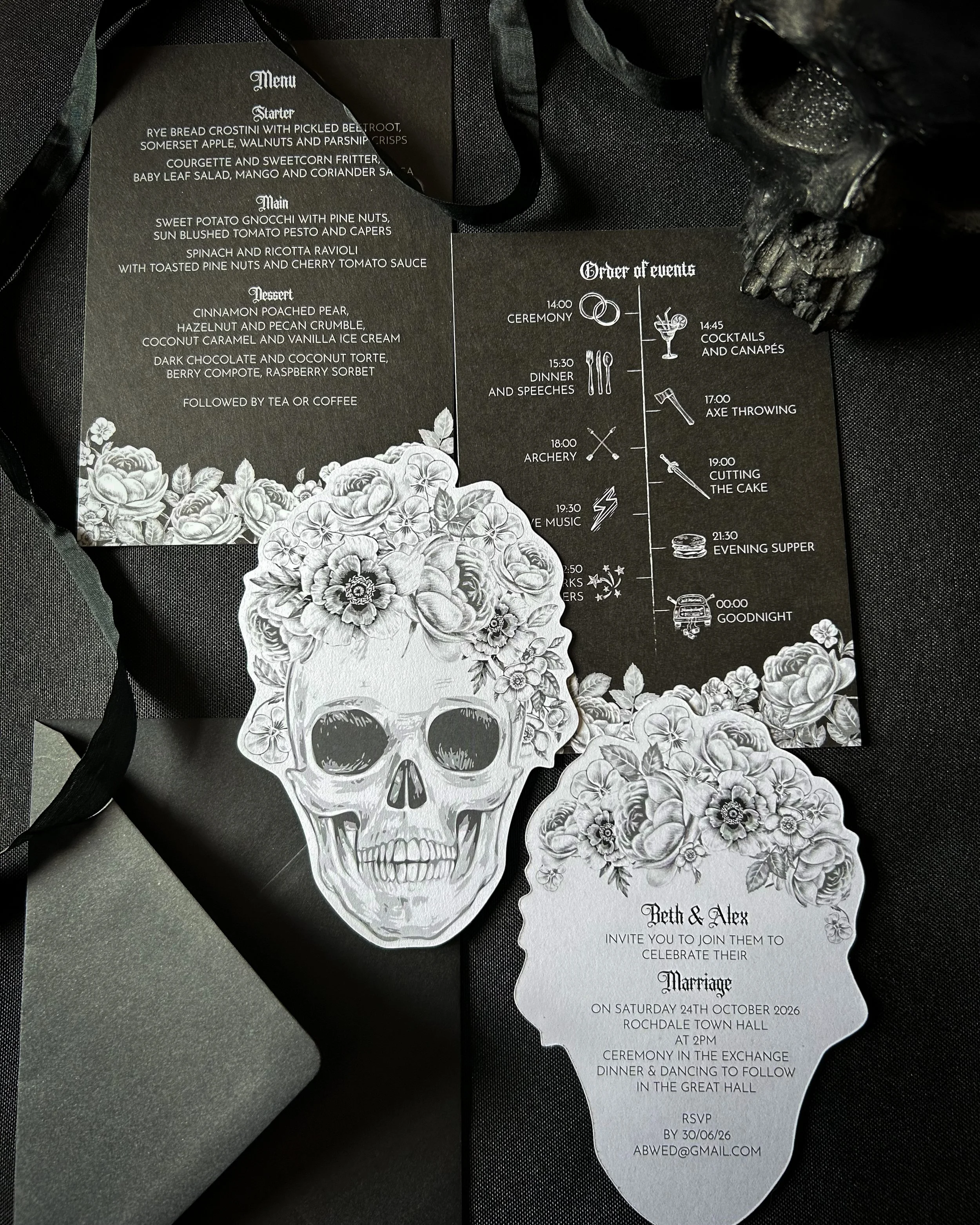 Floral Gothic Skull Die Cut.jpg