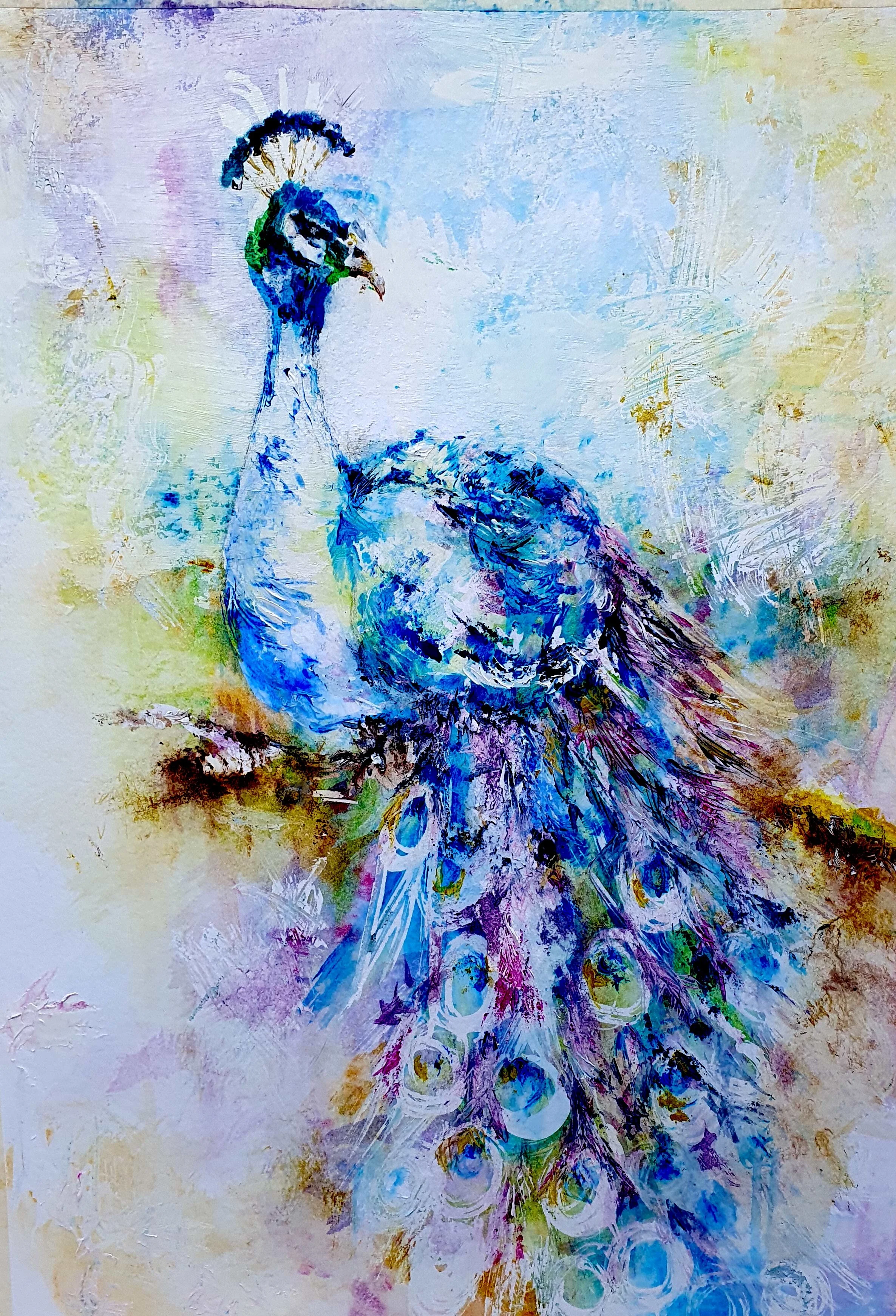 "Peacock Contemplation" by Mary Beck
