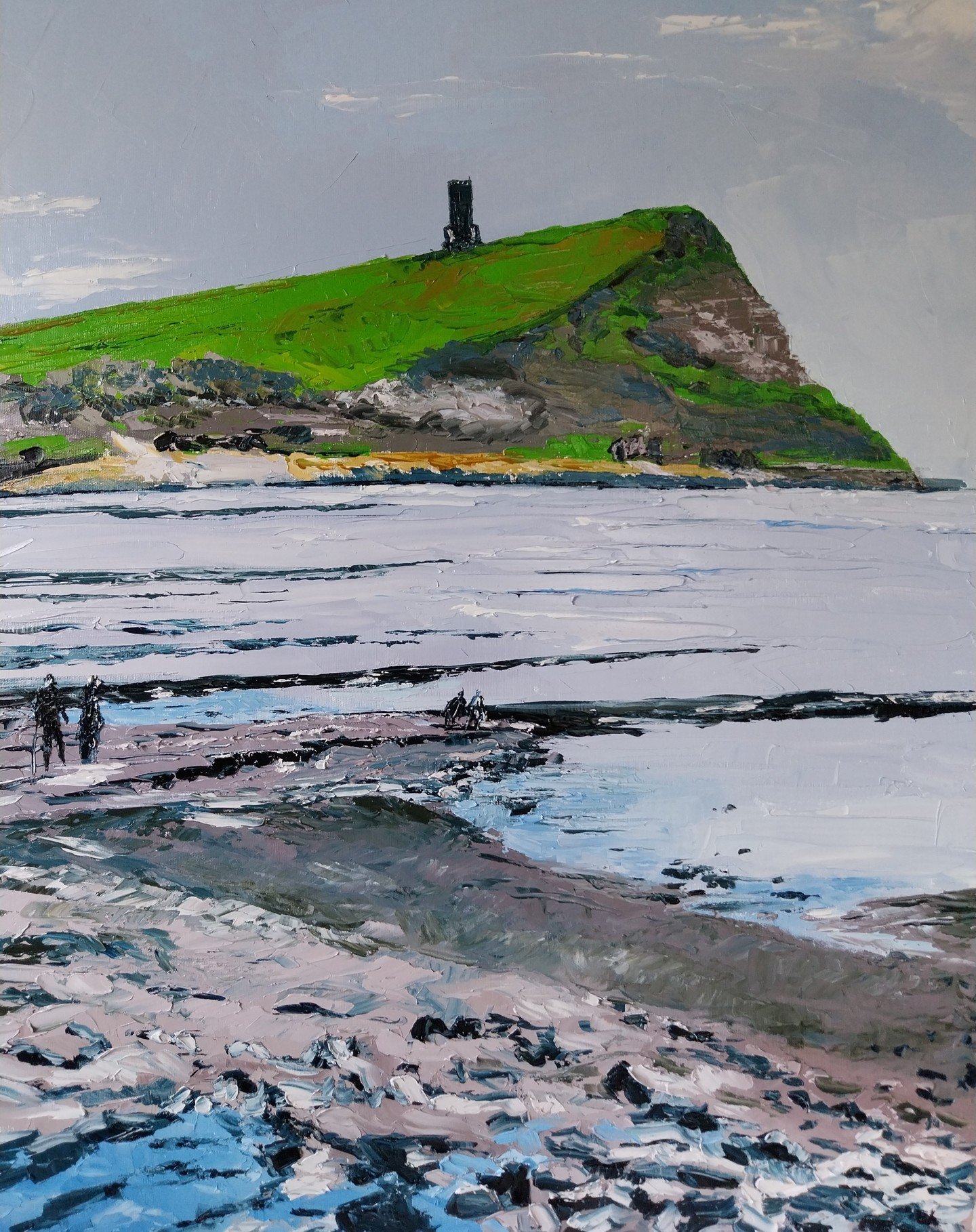 &quot;Kimmeridge Bay&quot;, large oil on canvas by Andy Redwood