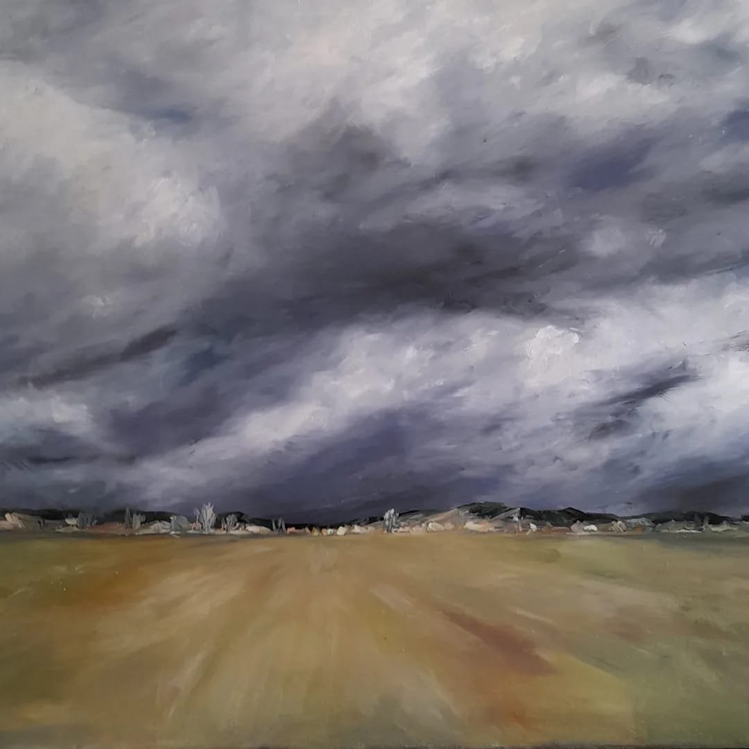 &quot;Storm Light over Wilverly Plain&quot;, oil on canvas board by Jen Oulton