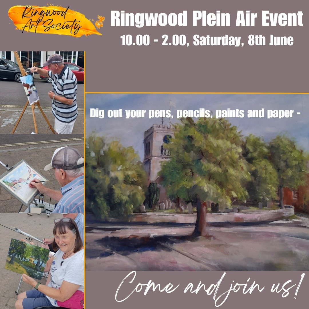 1st reminder:

A new venture especially aimed at those who can't usually join us on our weekday Plein Air sessions - and
anyone who hasn't joined in a plein air session before.

Members and non-members will be welcome. In fact everyone is welcome!

W