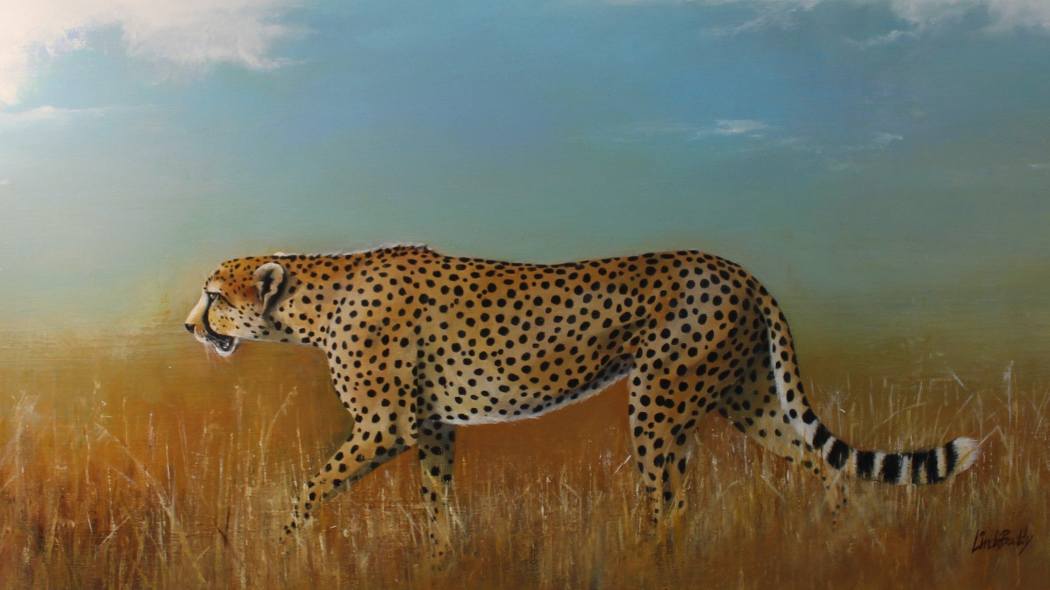 The last in our selection of Winners and Runners-up in this years Summer Exhibition.

Runner-Up: Ann Rose Trophy for Best in Exhibition as Voted at the Preview Evening, awarded to Linda Fisher for &quot;African Morning&quot;