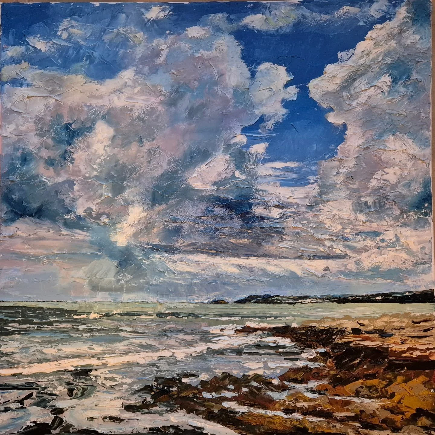 "Seaton Sky", oil on canvas by Andy Redwood