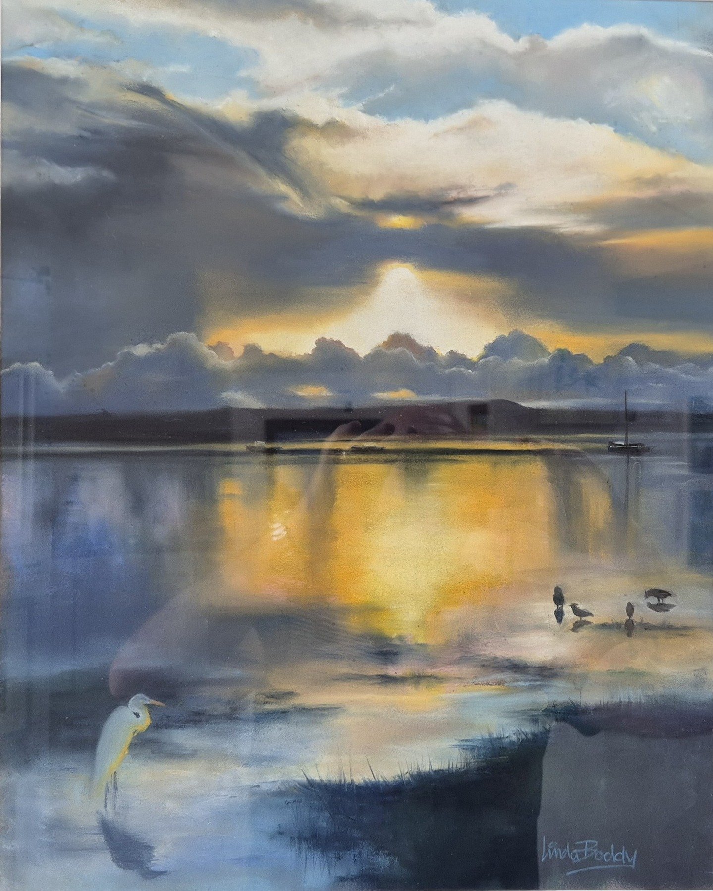 We continue with the Courtice Millennium Plate for Best Pastel - Runner-up for "Evening Light Towards Hengistbury Head", Linda Fisher.

The exhibition at Greyfriars Community Centre in Ringwood runs until 25th August. Entry is free, please 