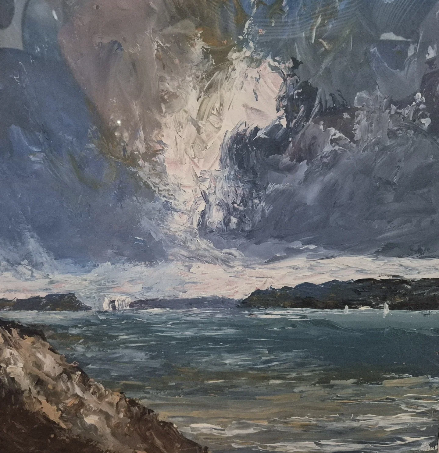It's the turn of our Acrylic Painters today and the Mason Smith Trophy for Best Acrylic Painting - Winner for "Poole Harbour from Canford Cliffs", David Hughes.

The exhibition at Greyfriars Community Centre in Ringwood runs until 25th Augu