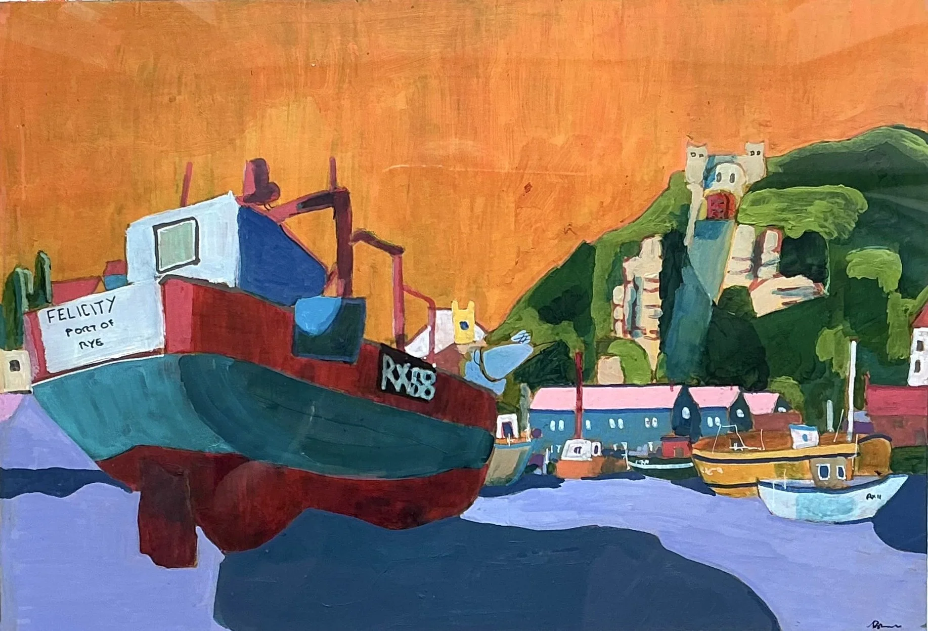 "Hastings Harbour" by Bernard Mathyss