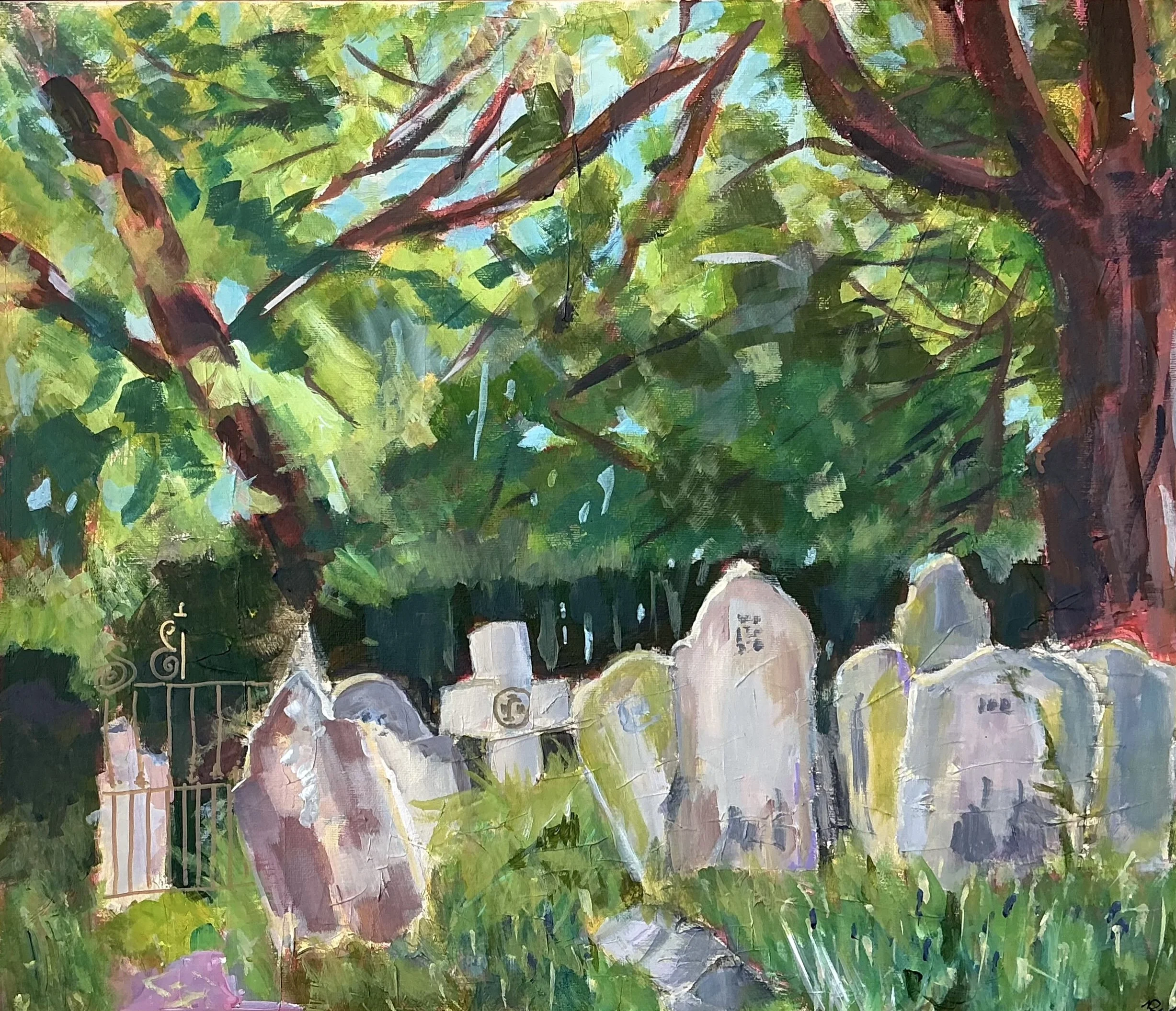 "Brockenhurst Church Graveyard" by Bernard Mathyss