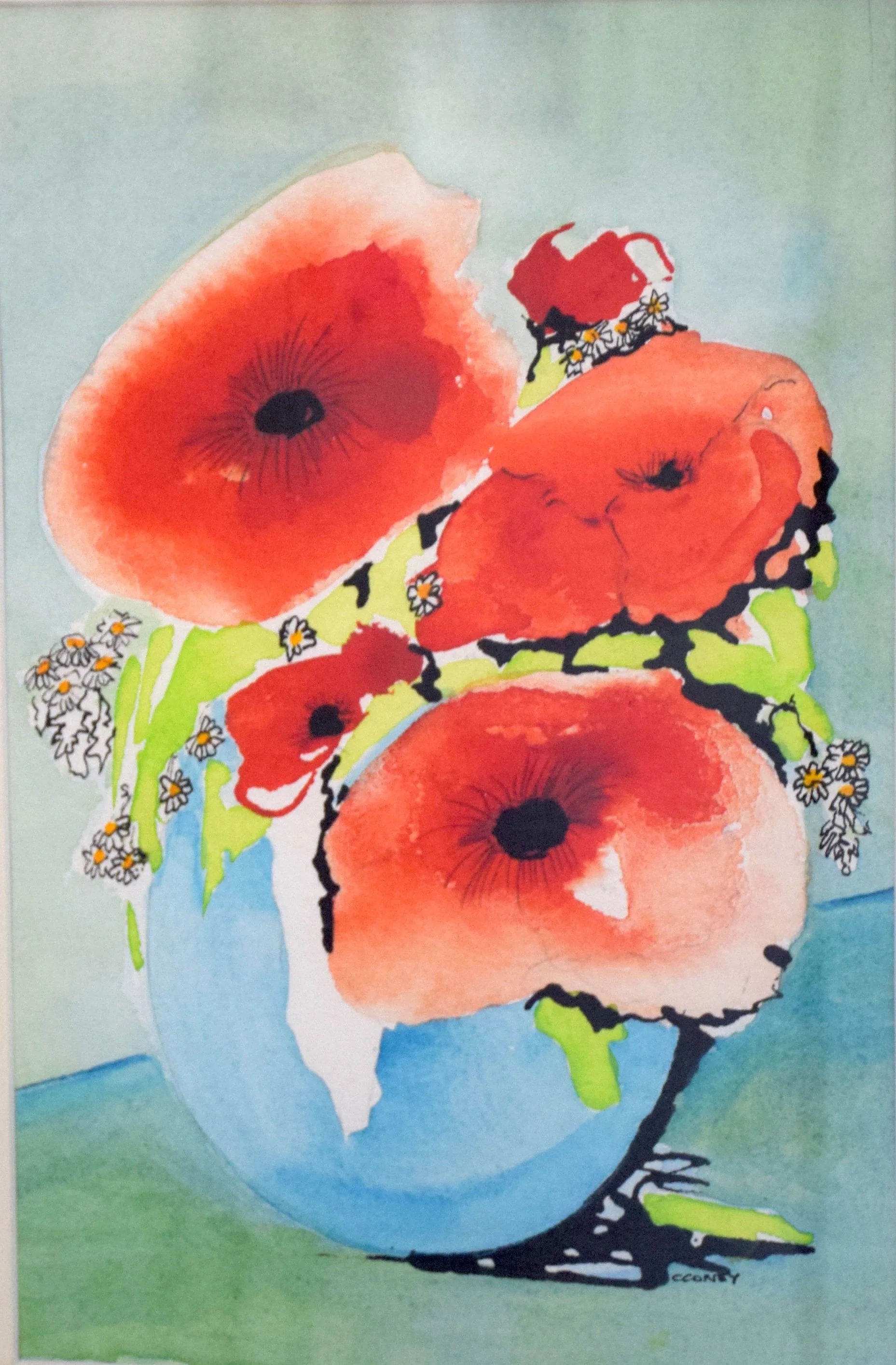 "Poppies and Daisies" by Christine Coney