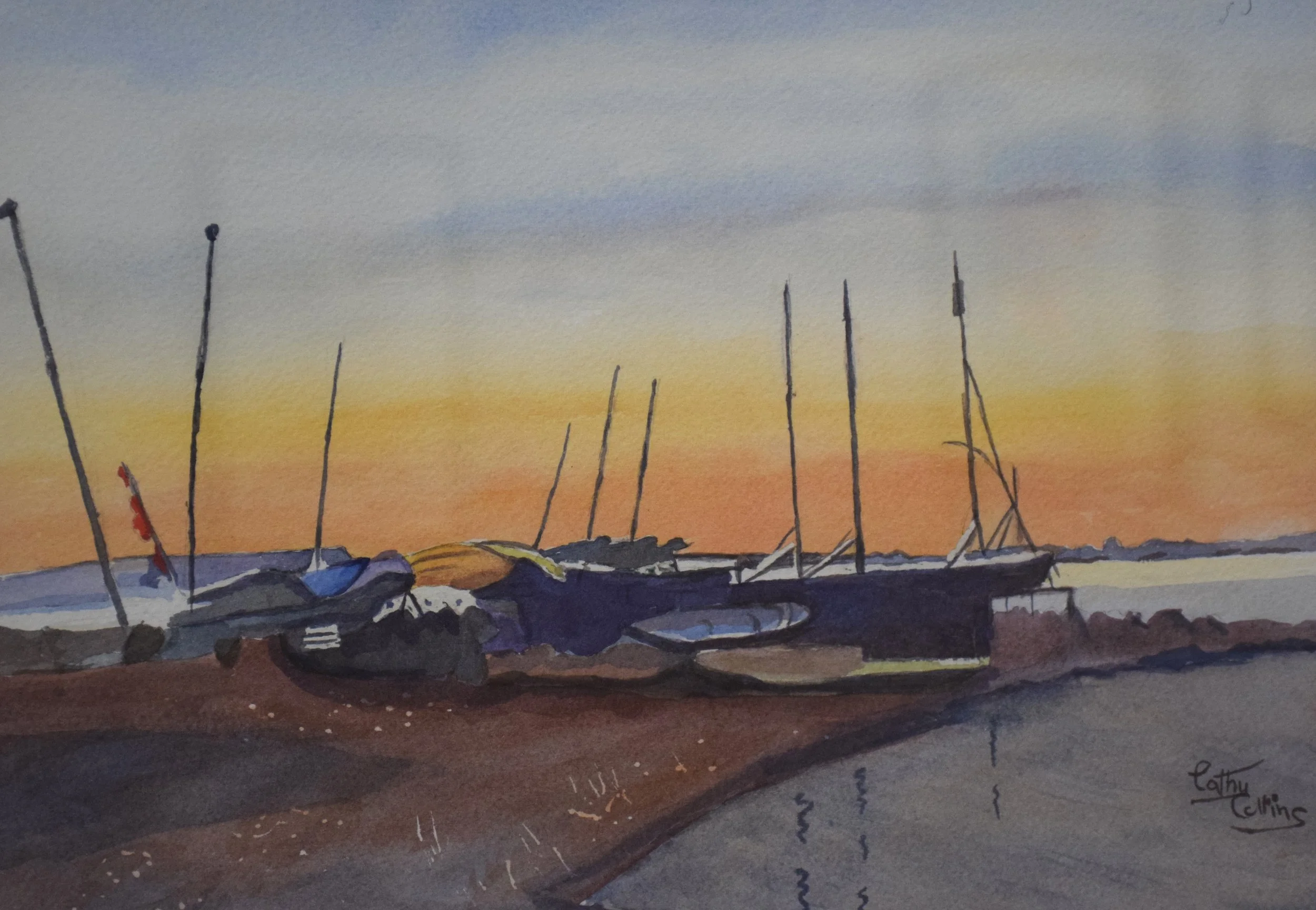 "Mudeford Sunset" by Cathy Collins