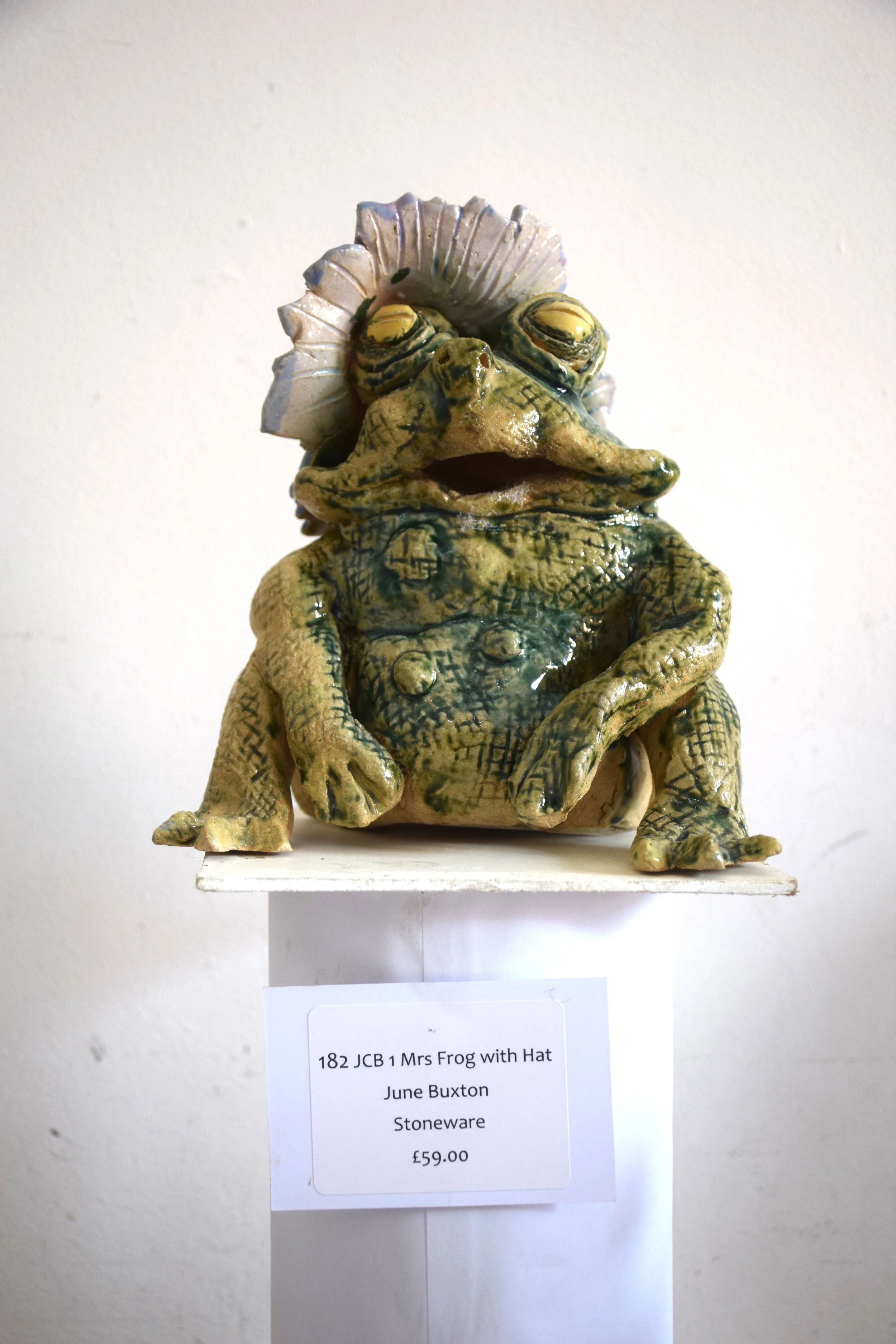 "Mrs Frog with Hat" by June Buxton