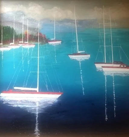"Yachts at Anchor" by John Nicholson