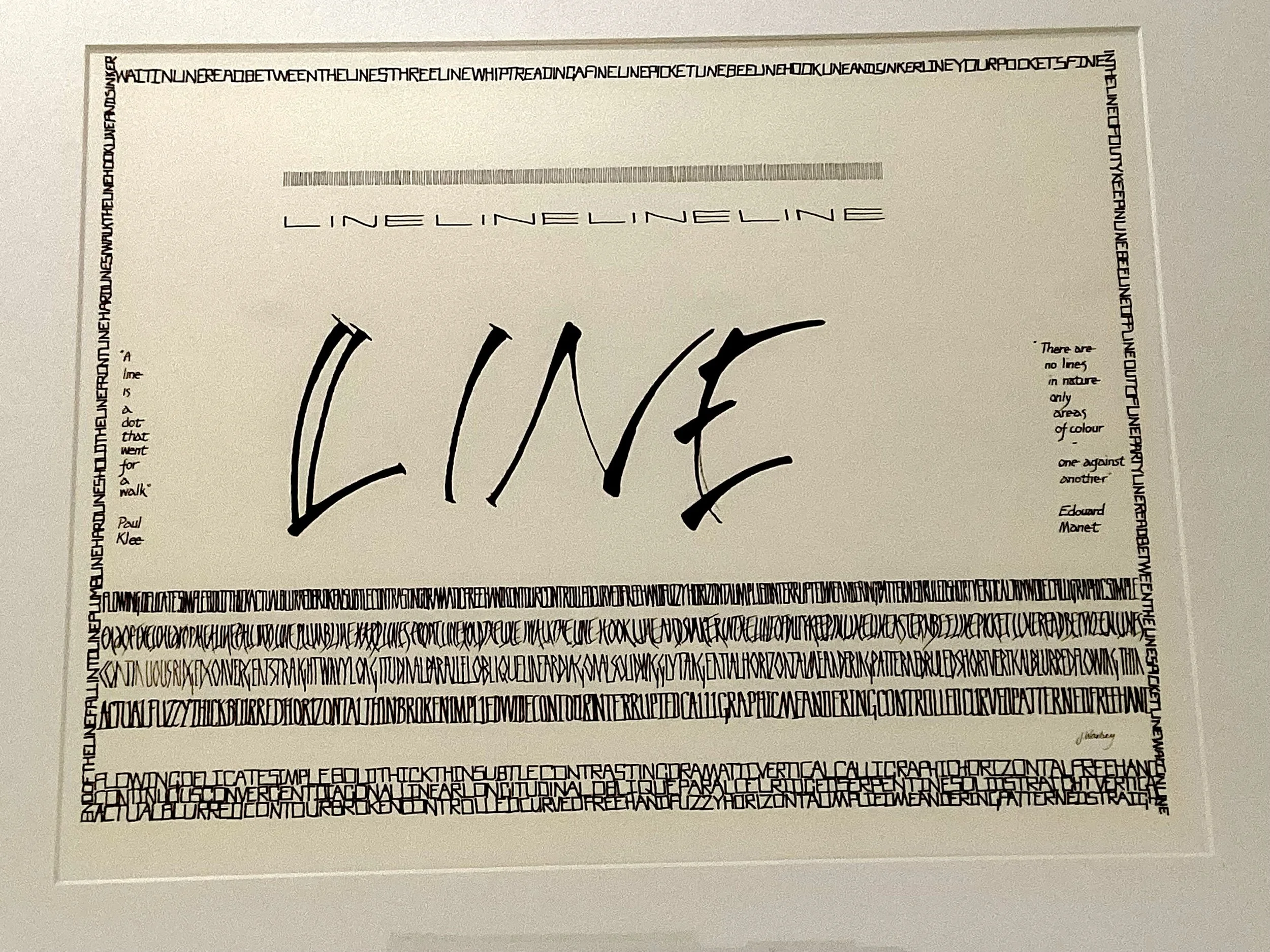 Winner - Harry Johns Trophy for Most Original Work, "Line" by Judith Warbey