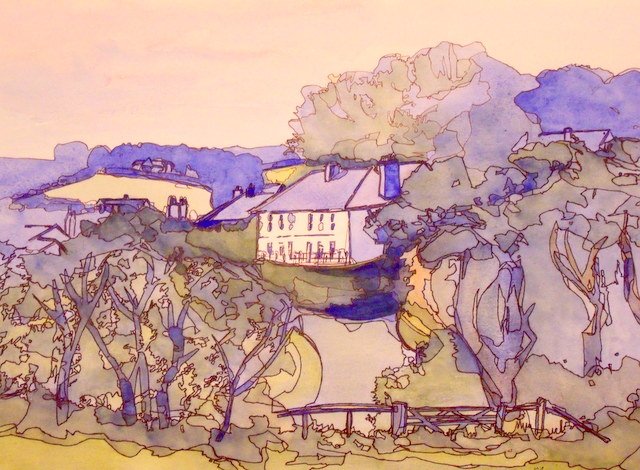 "Landscape in blue and green" by Michael Jones