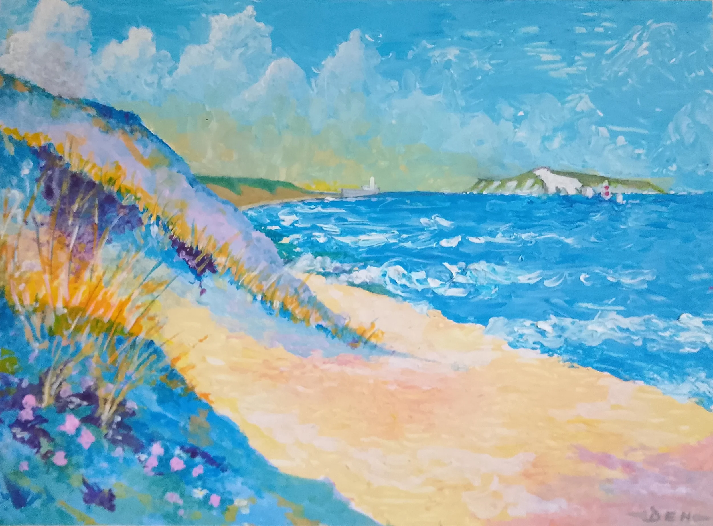 "Hurst Castle from Highcliffe" by David Hughes