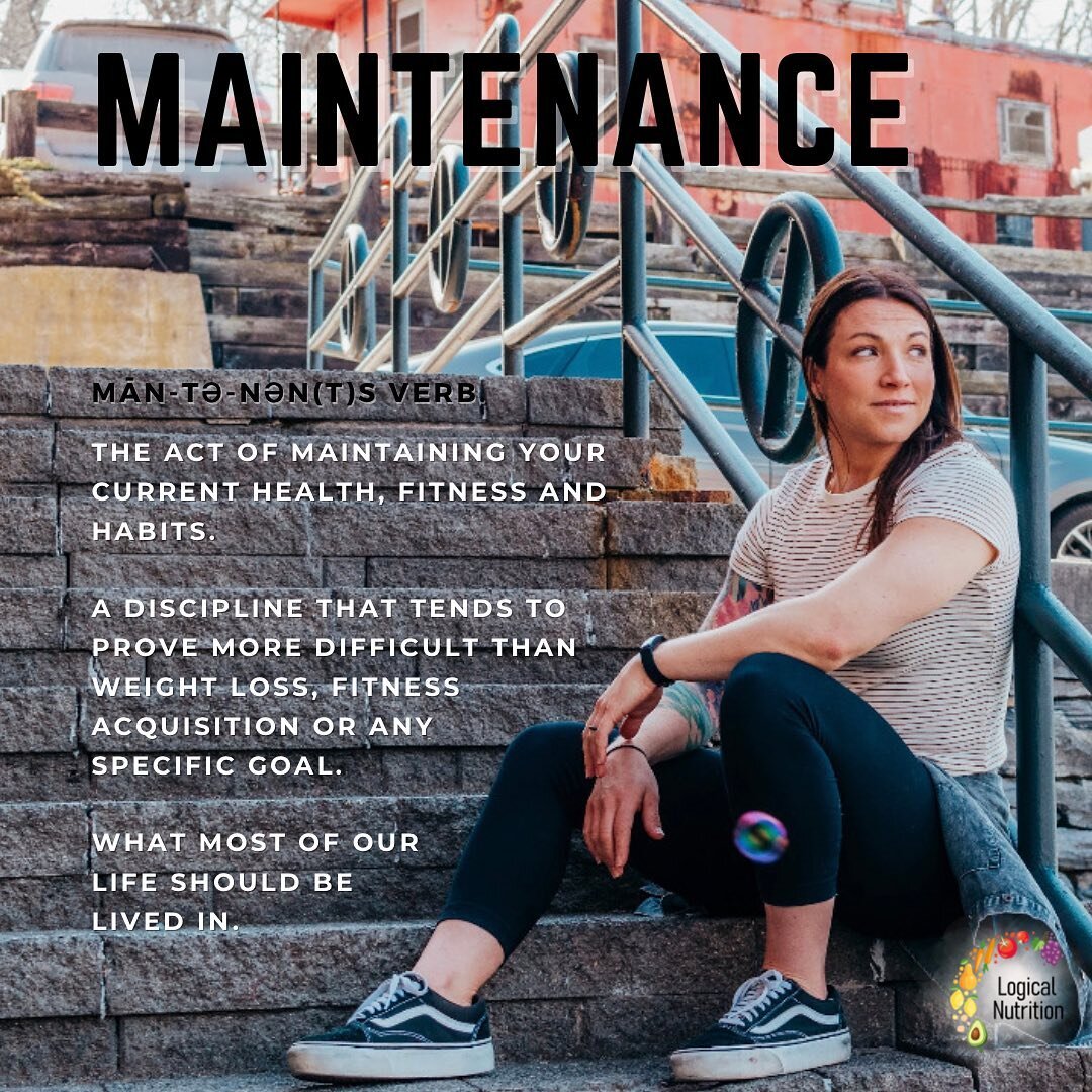 Maintenance. To maintain.

Weight loss goals are typically what you think of when working with a nutrition coach, but we would be doing a poor job if that&rsquo;s the only thing we focused on.
When we work with a client, we hammer habits and routines
