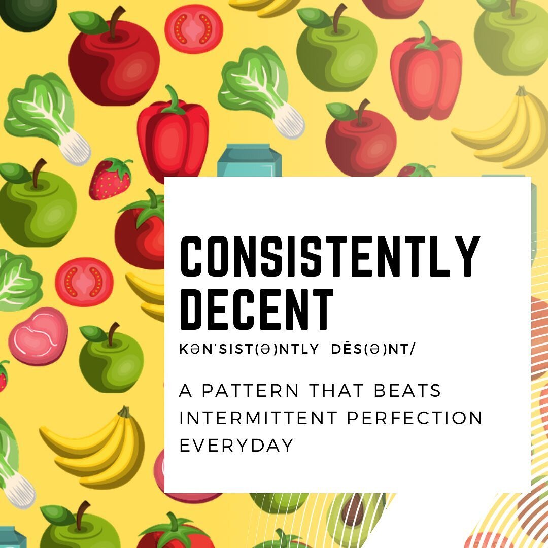Consistently decent.

We say it all the time: we aren&rsquo;t looking for perfection. When starting (or continuing) your nutrition journey, consistency is the main component to success. The one thing that derails consistency more than anything is per