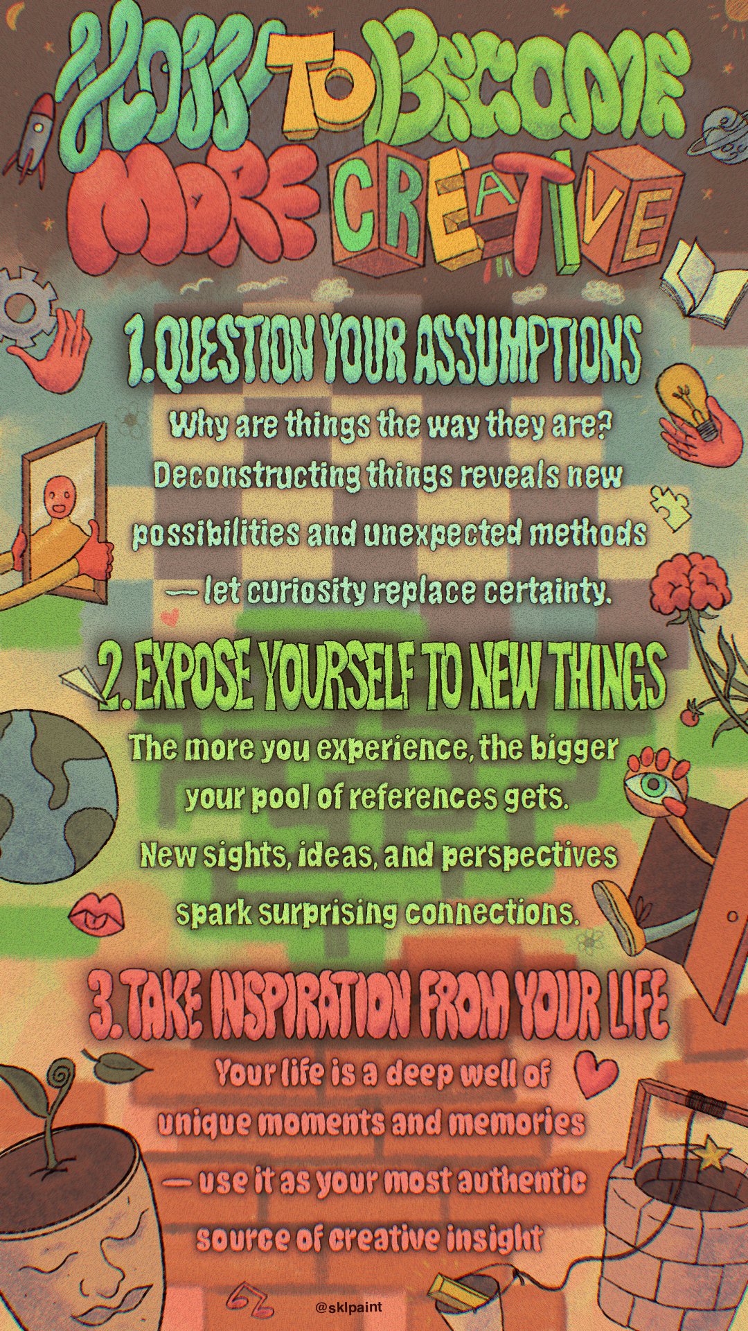 creative process illustration illustrated typography poster hand lettering illustration creative inspiration poster graphic illustration design creative thinking artwork illustrated motivational poster colorful typography illustration