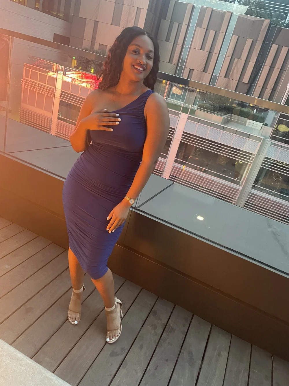 Royal Blue One Shoulder Midi Dress Our Sister's Secrets Lifestyle Blog Royal Blue One Shoulder Midi Dress Our Sister's Secrets Lifestyle Blog