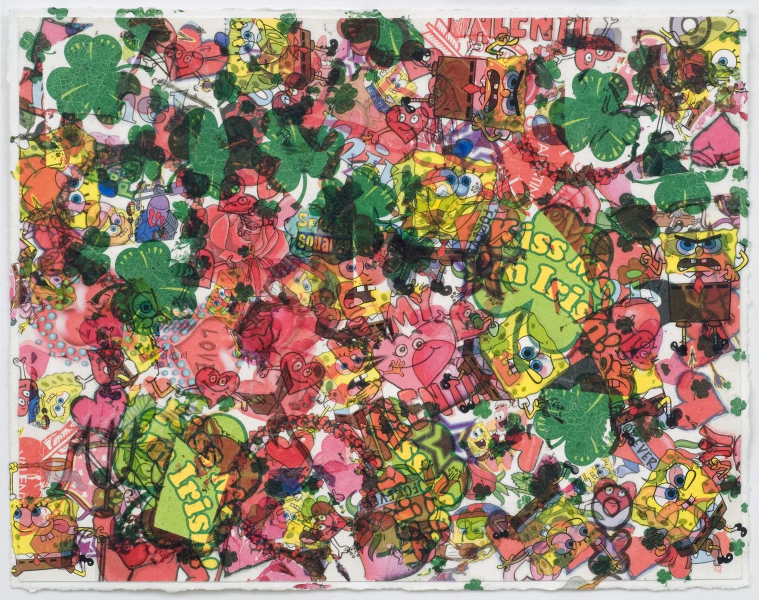 Standby, 2008, Temp. tattoos on paper, 7.5" x 10"