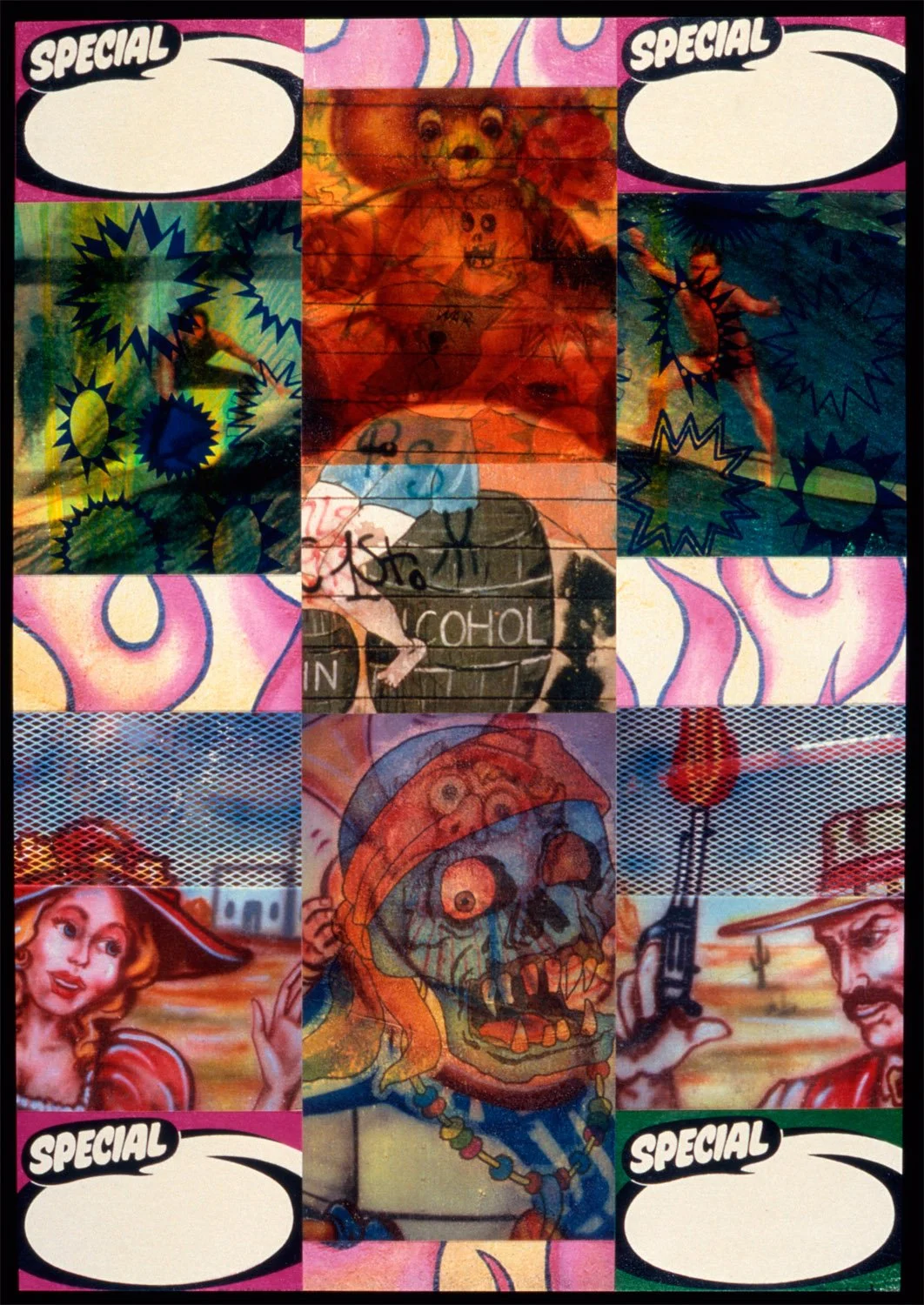 Hot Head, 1990, Heat transfers on paper