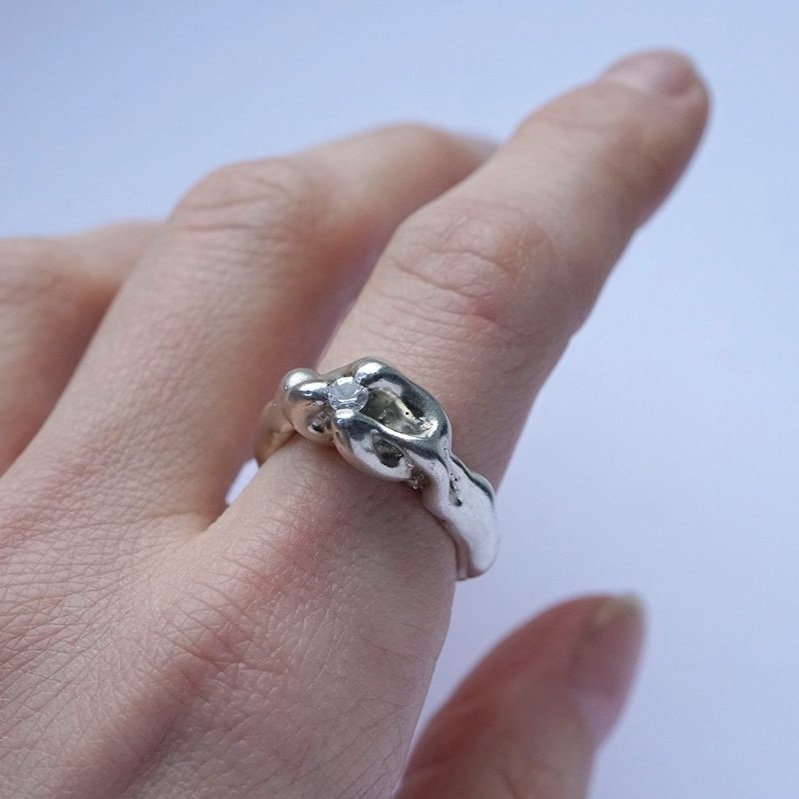 Point of Transformation Ring with Topaz