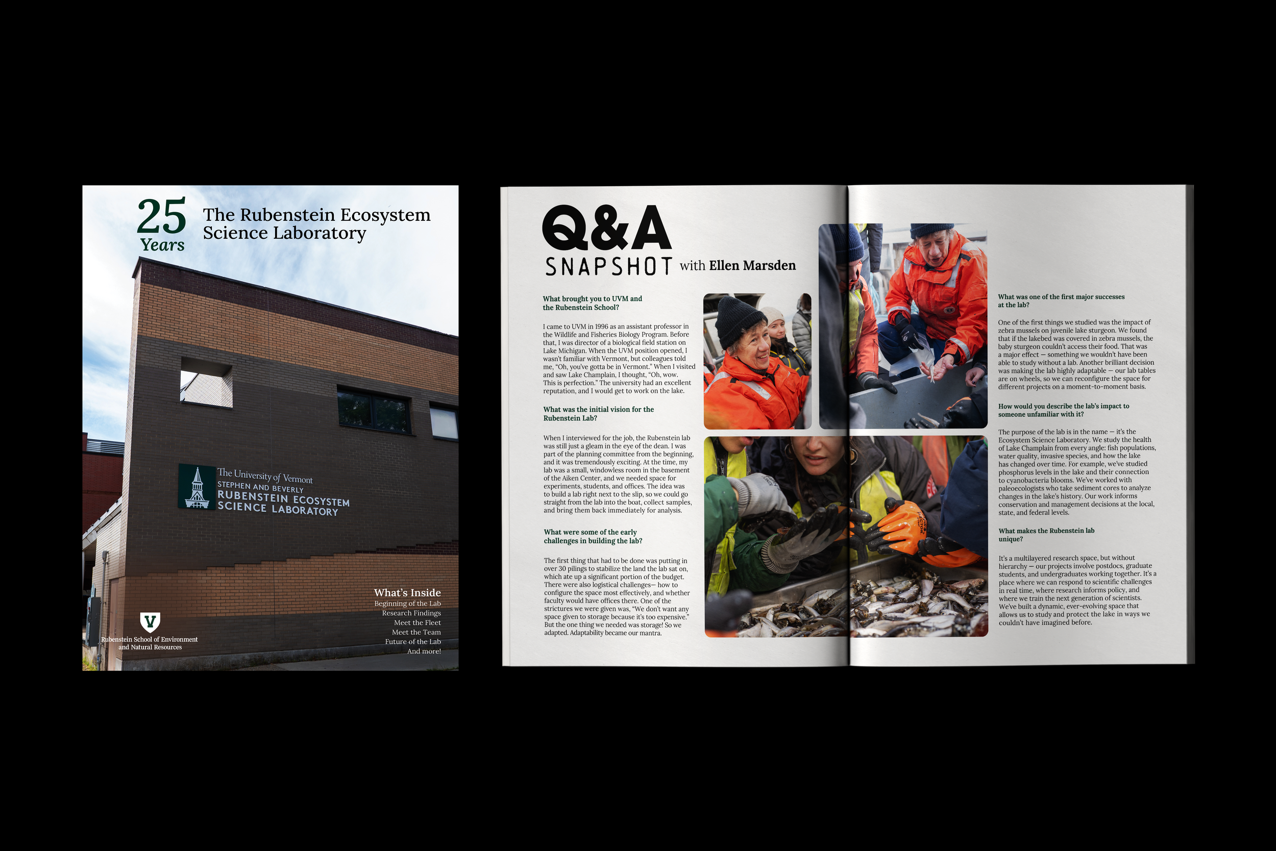 Rubenstein Ecosystem Science Laboratory Commemorative Booklet, University of Vermont Foundation, 2025