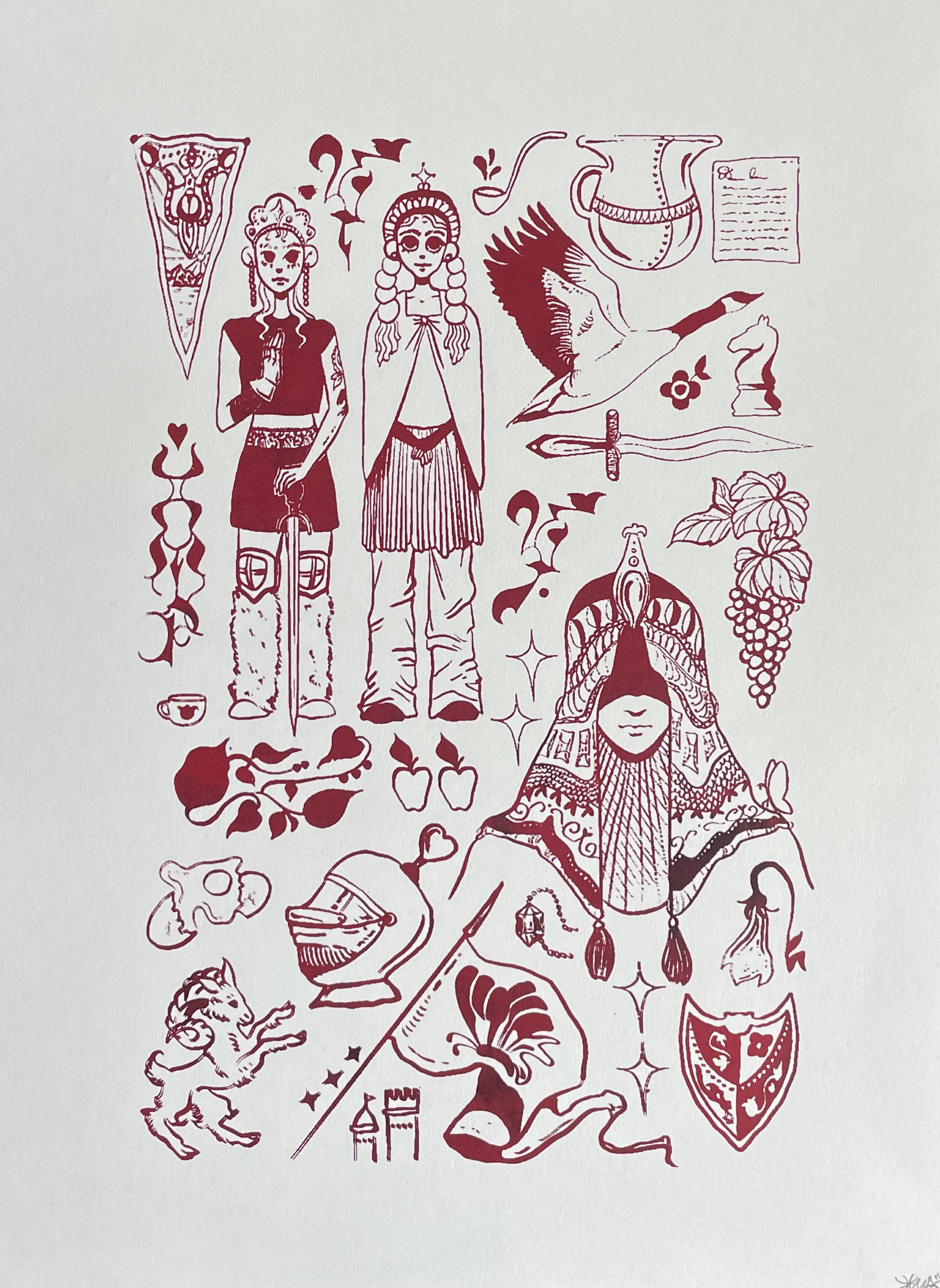 Untitled, screen print on paper, 11.5 x 14"