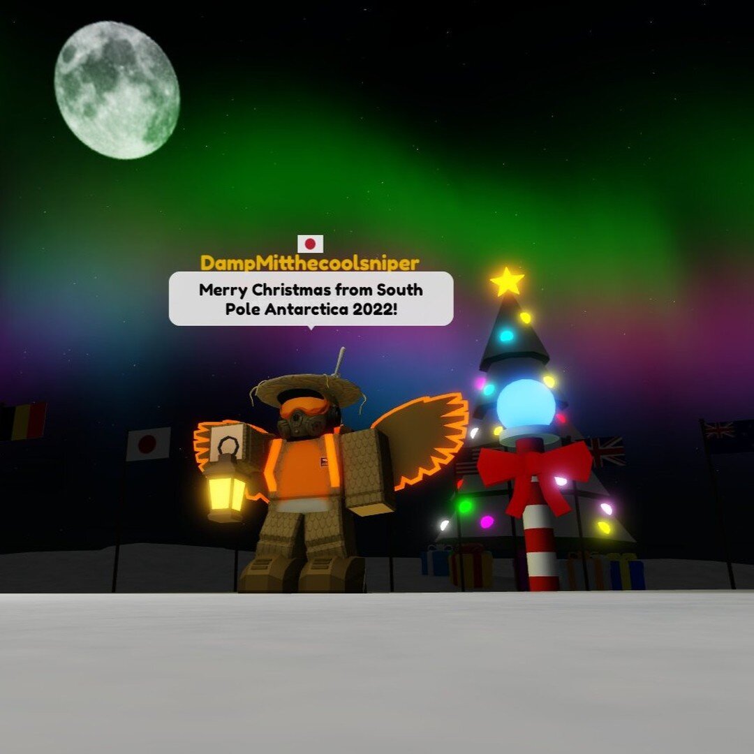 A wonderful photo from DampMitthecoolsniper at the South Pole this Christmas! 🎄🎁❄️
#roblox #expeditionantarctica #christmas
