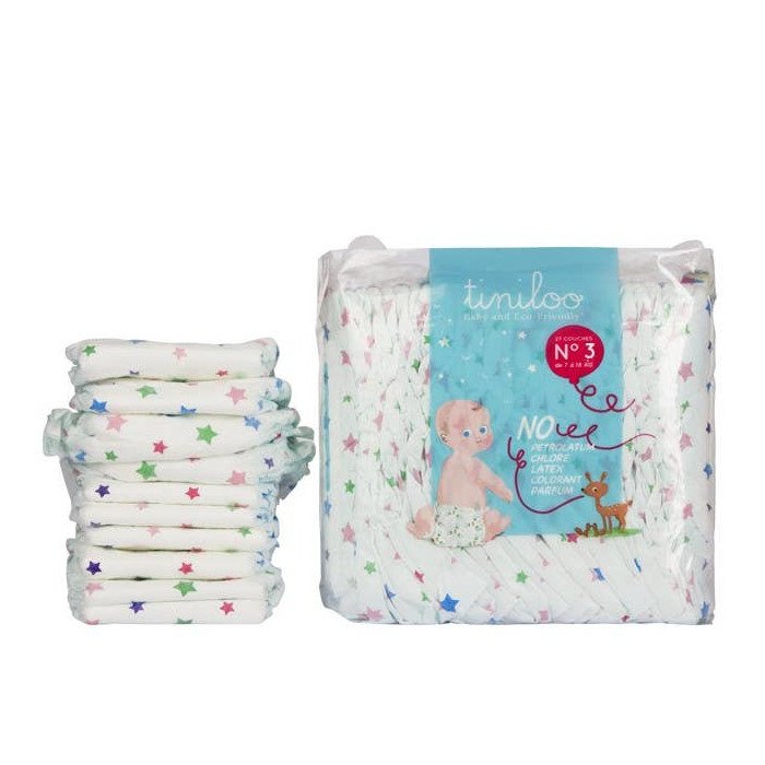 Tiniloo Eco-Friendly Diapers Size 3 Stars (9 - 19 lbs) 30 Diapers