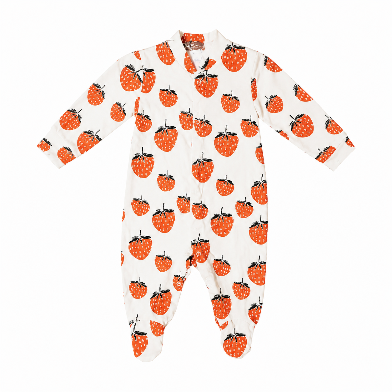 Organic Strawberry Footed Sleep Suit