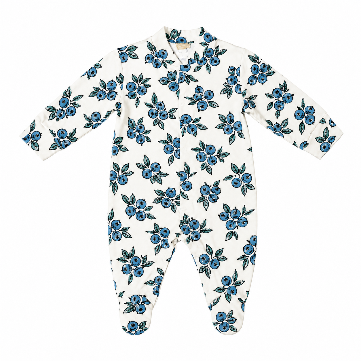 Organic Blueberry Footed Sleep Suit