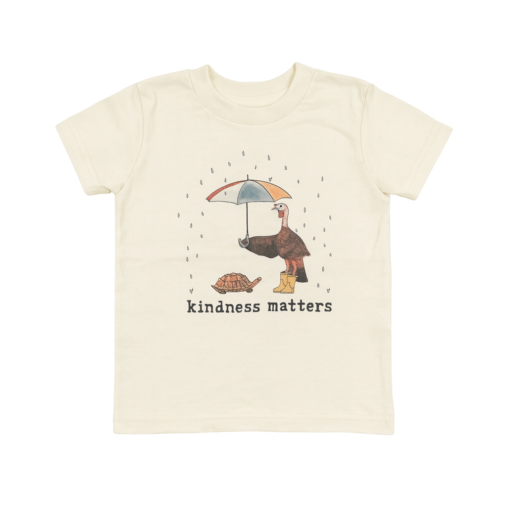 Organic Unbleached Kindness Matters Toddler Tee