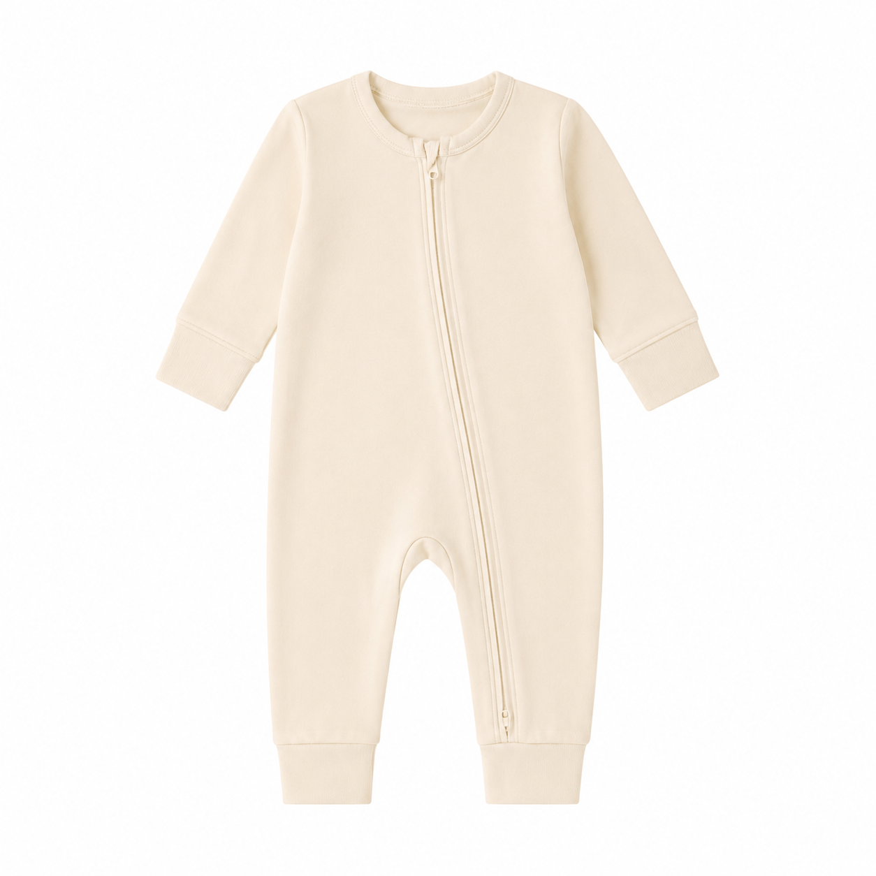 Organic Cotton Snuggles Zippered Romper I Mellow