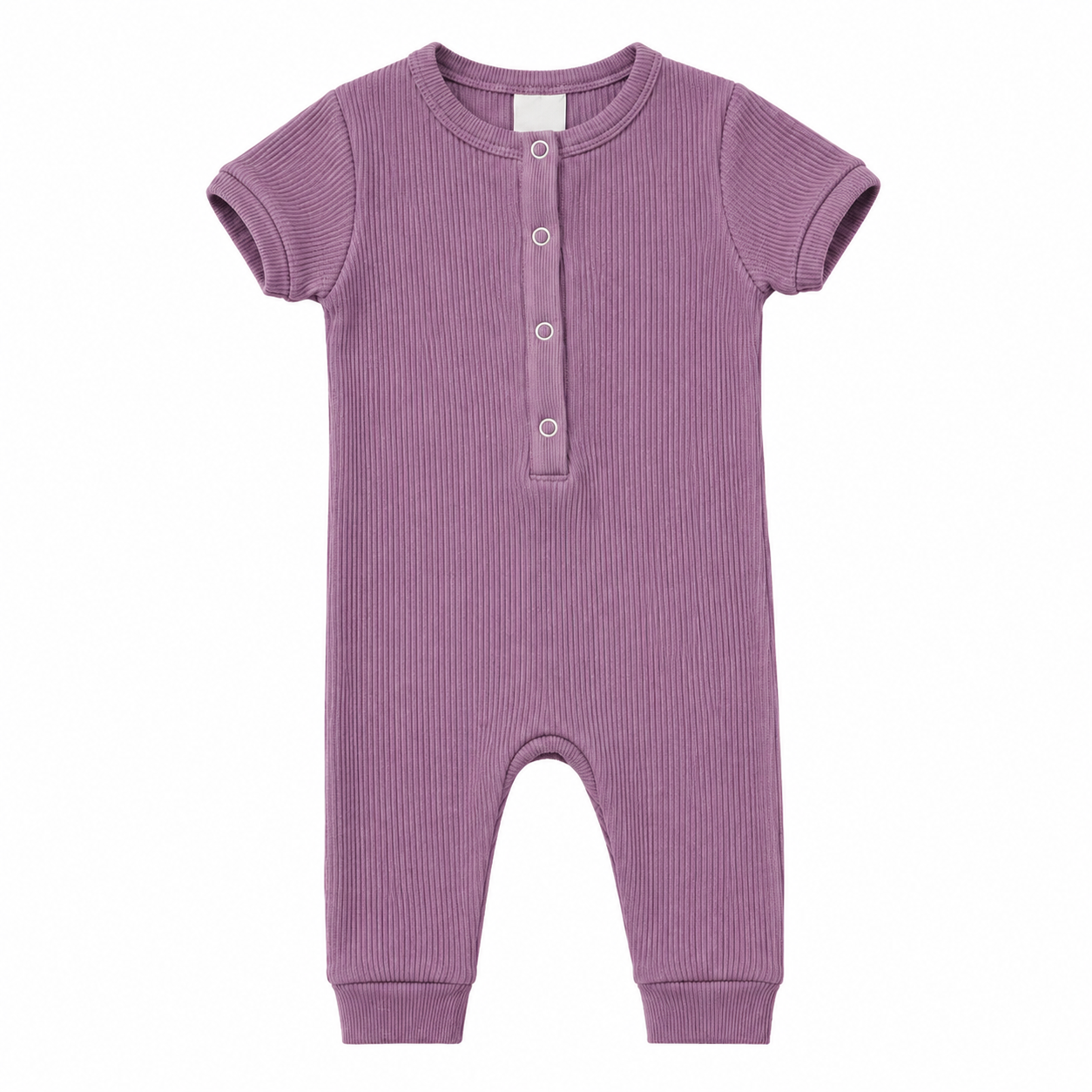 Organic Waffle Romper I Lavender