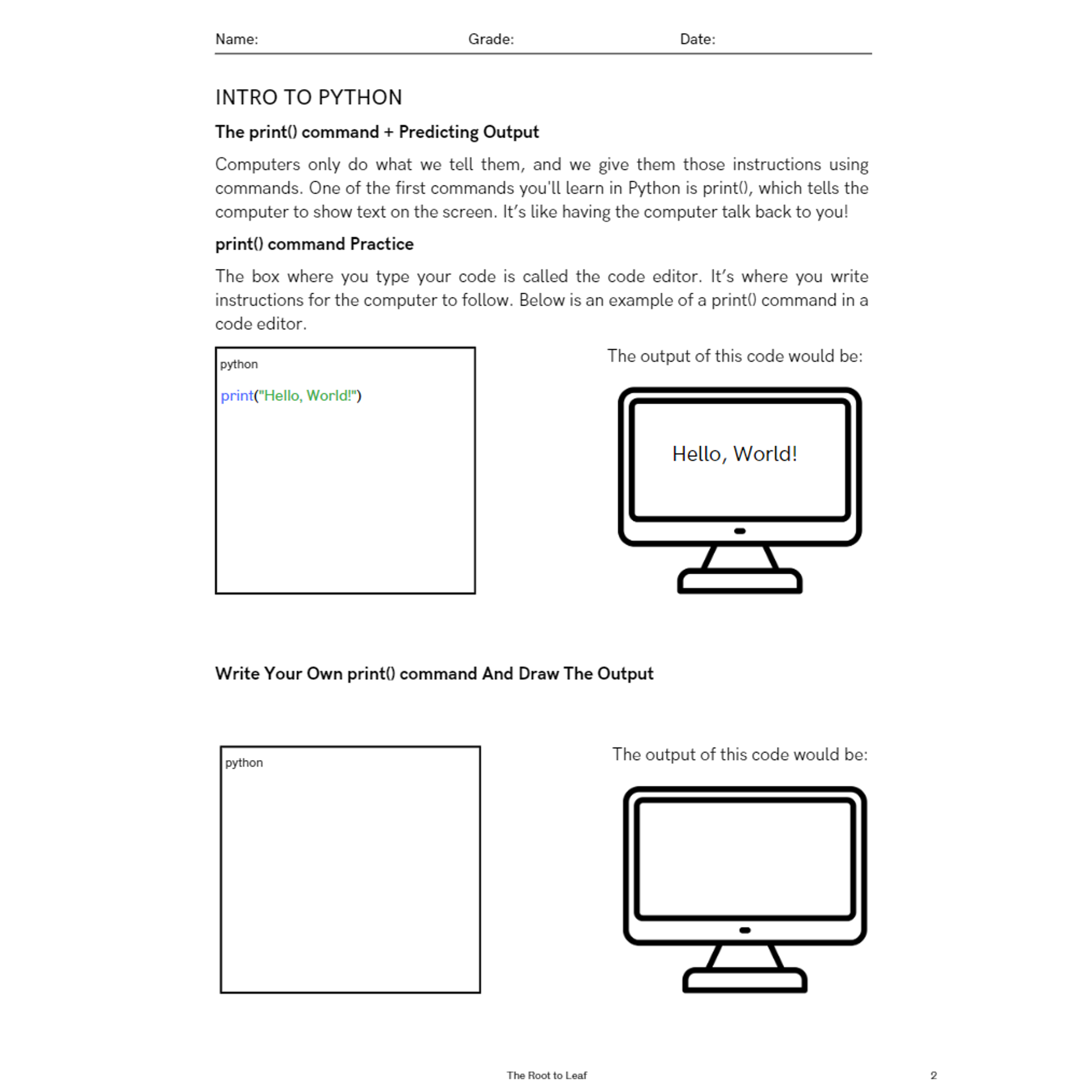 Intro to Python STEM Homeschool Packet (Grades 3–5) (PDF)