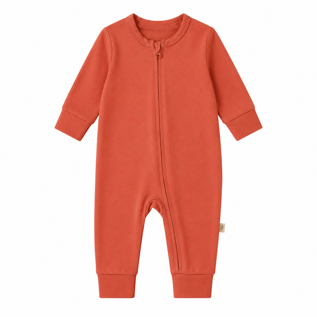 Organic Cotton Snuggles Zippered Romper I Autumn