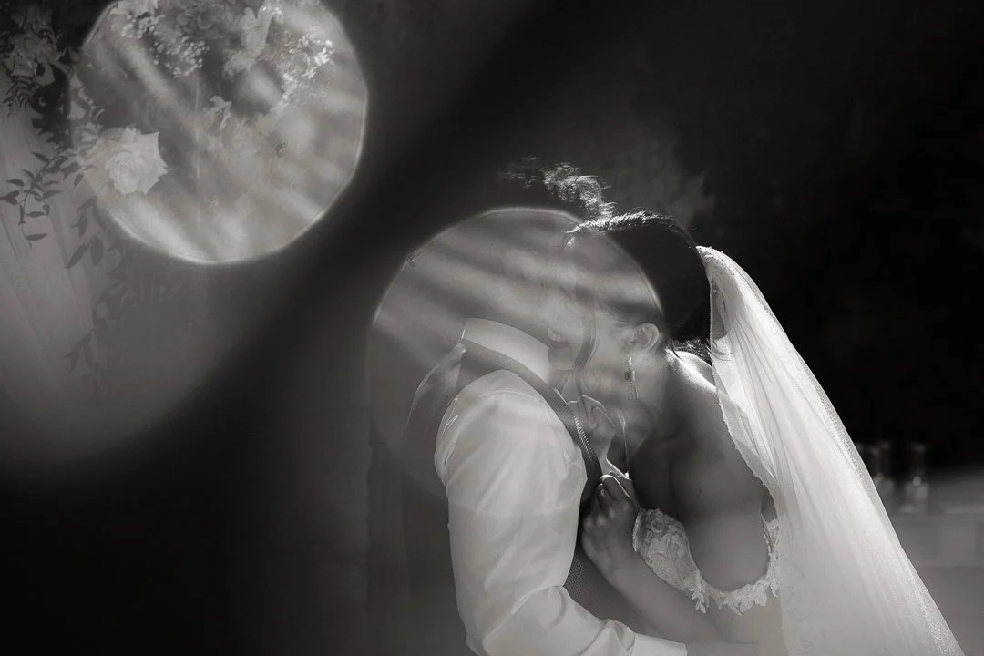 Love a dash of lens flare to soften the scene. I actually use my own wedding ring to create the effect which adds an added touch of romance. All in camera no effects afterwards. #monochromephotography #blackandwhite #weddingvibes #weddingphotos #cret